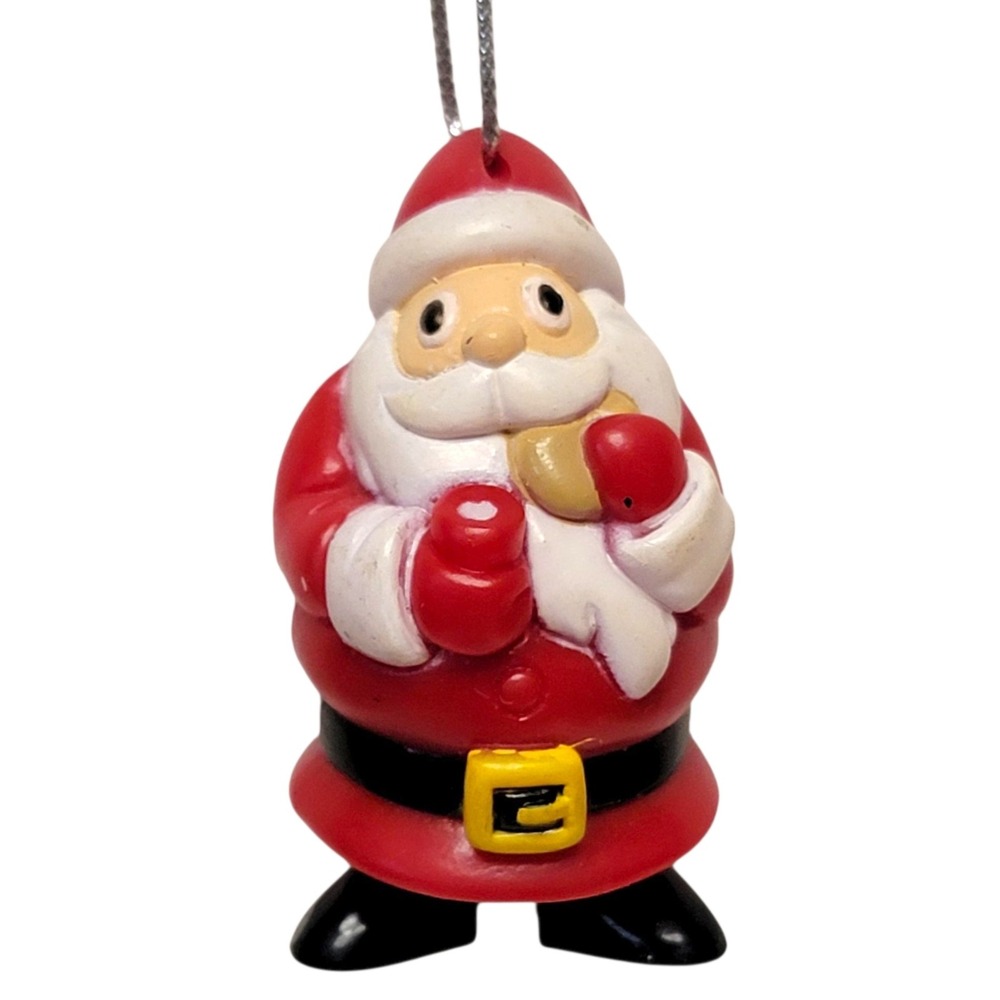 VTG 2001 Topps Santa Claus Milk & Cookies‎ Christmas Ornament 2" Holiday Decor